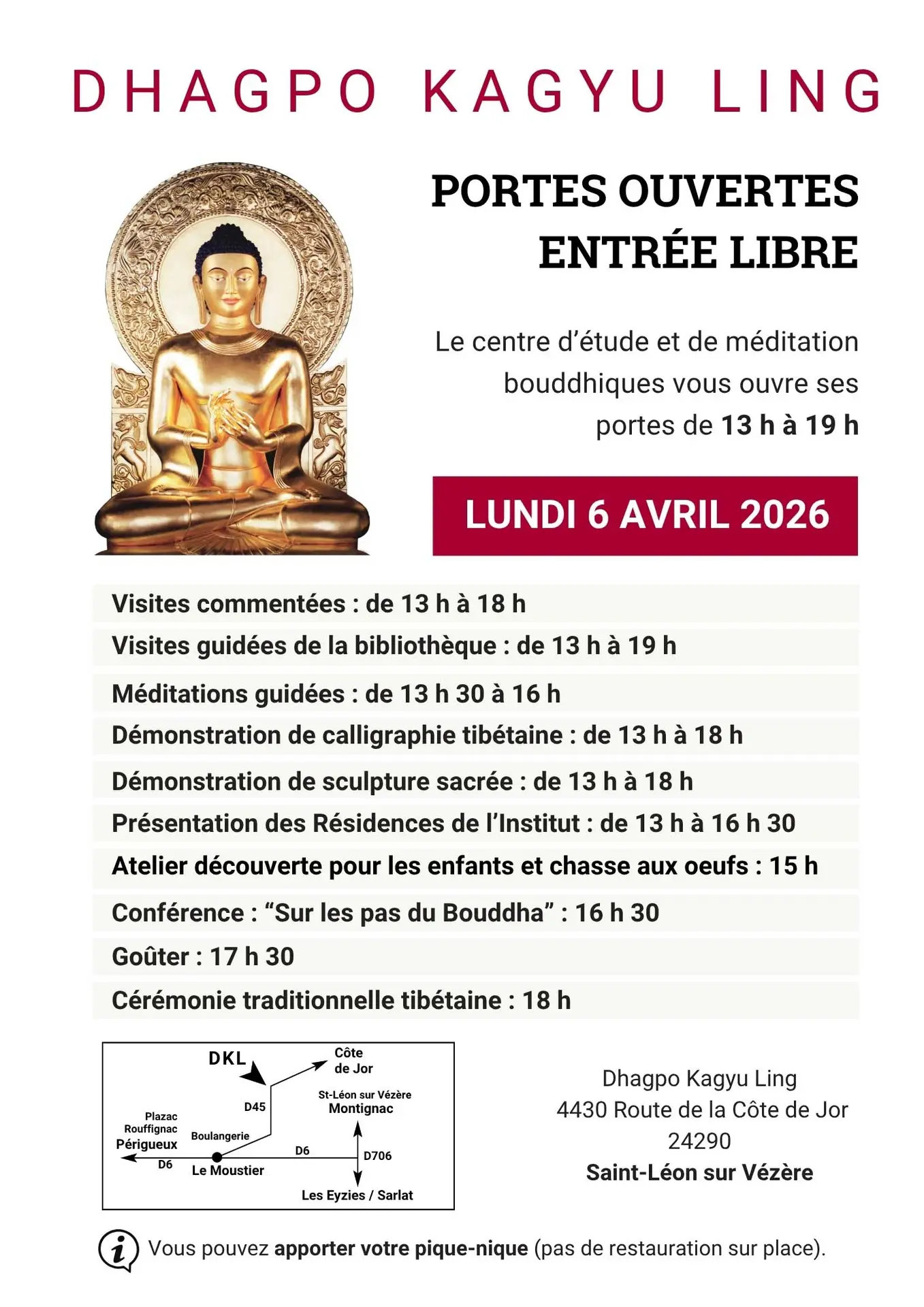 Portes ouvertes Dhagpo Kagyu Ling