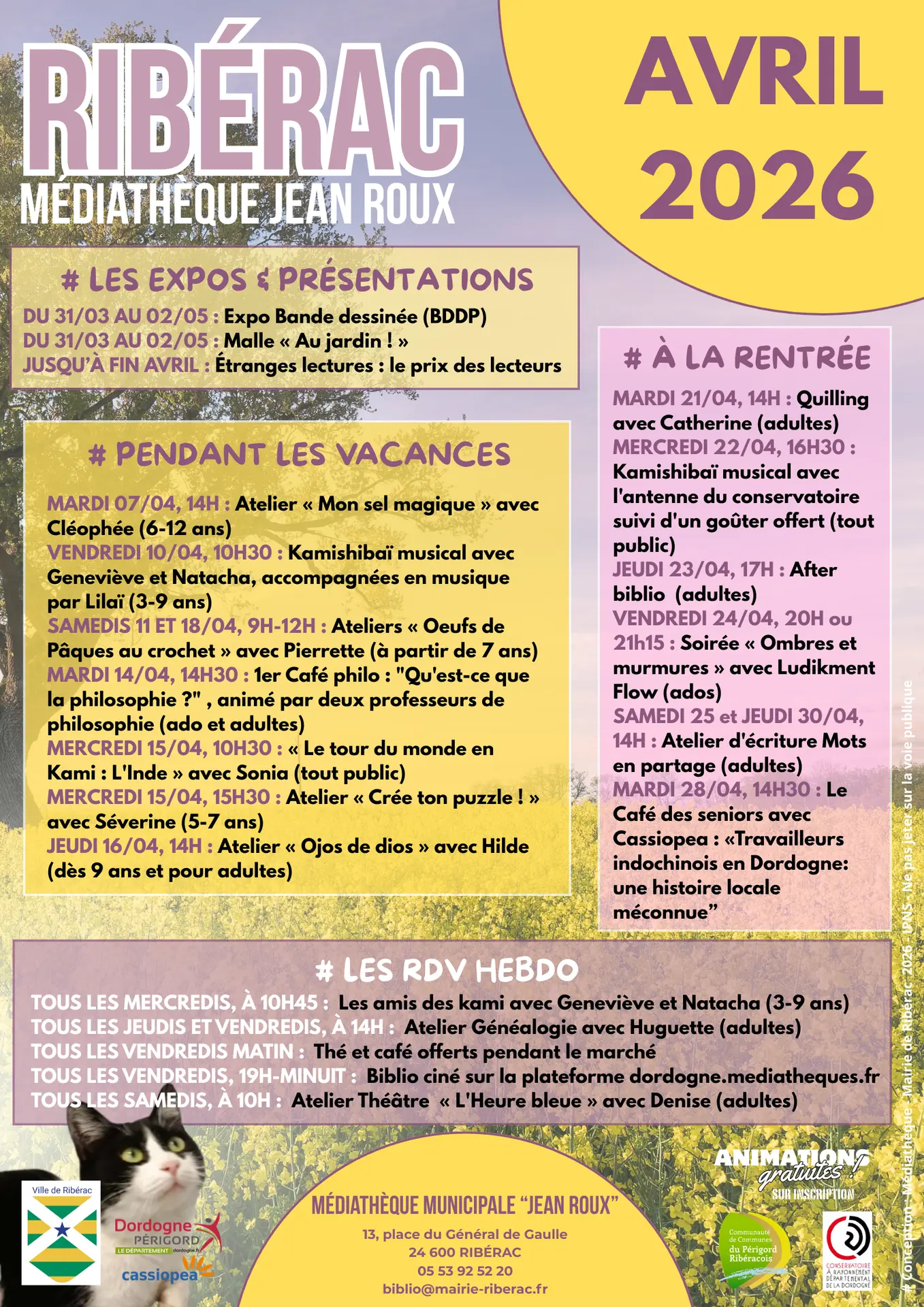 Programme animations - 04-2026