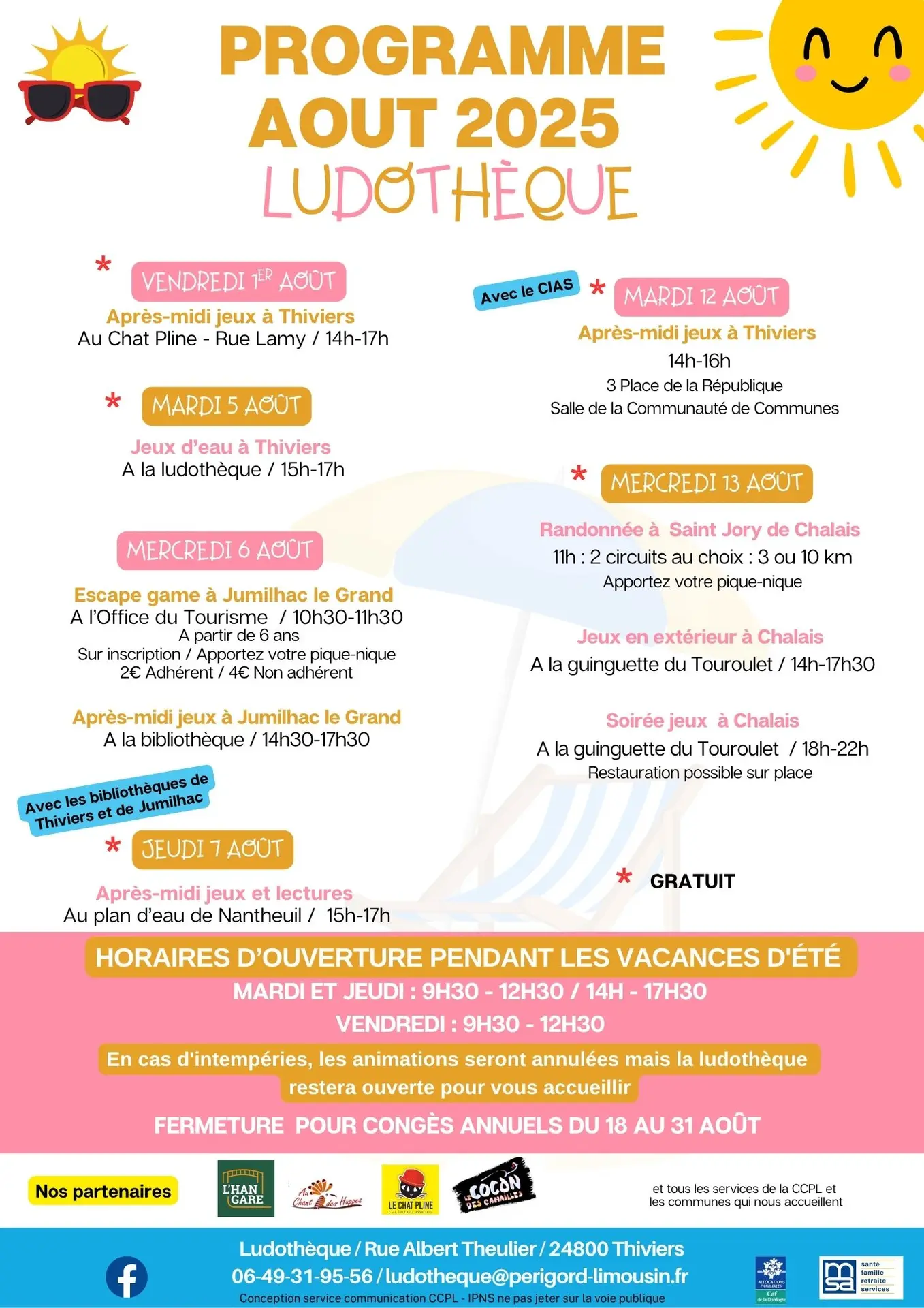 Programme d'été ludothèque 2025 - 2