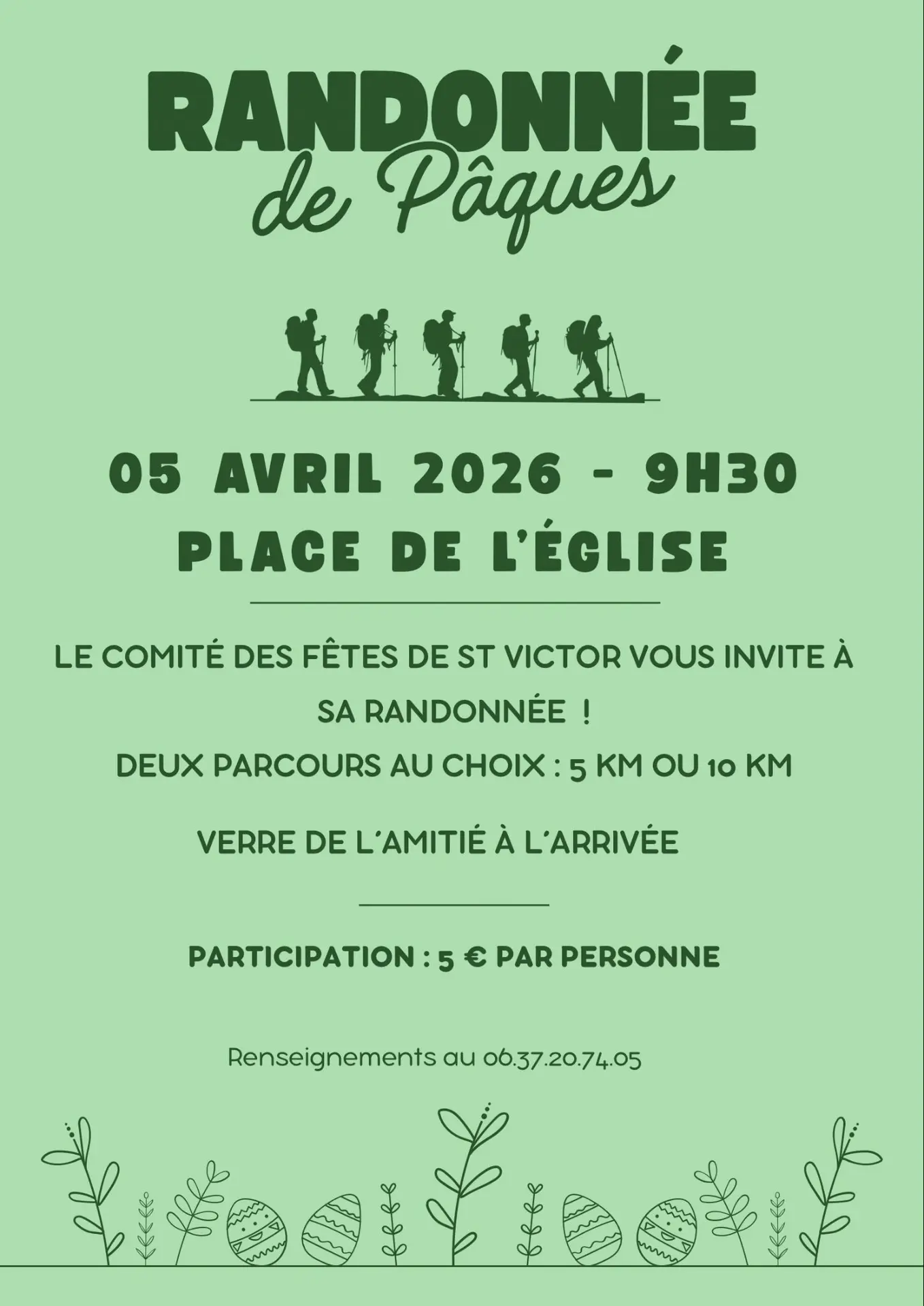 Randonnée de pâques 5 avril