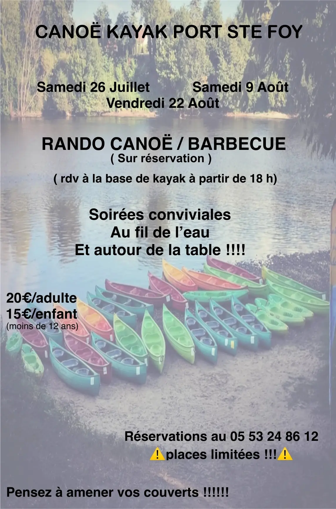Rando-Canoe-Barbecue - Port-Sainte-Foy-et-Ponchapt - Été 2025