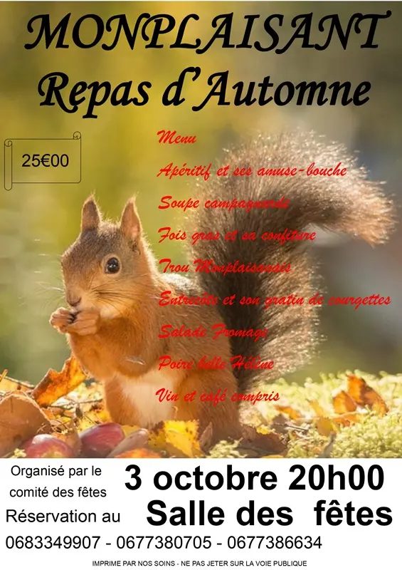 Repas d'automne 2026