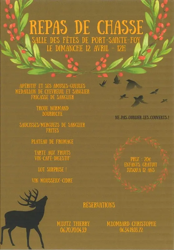 Repas-de-Chasse - 12 Avril 2026