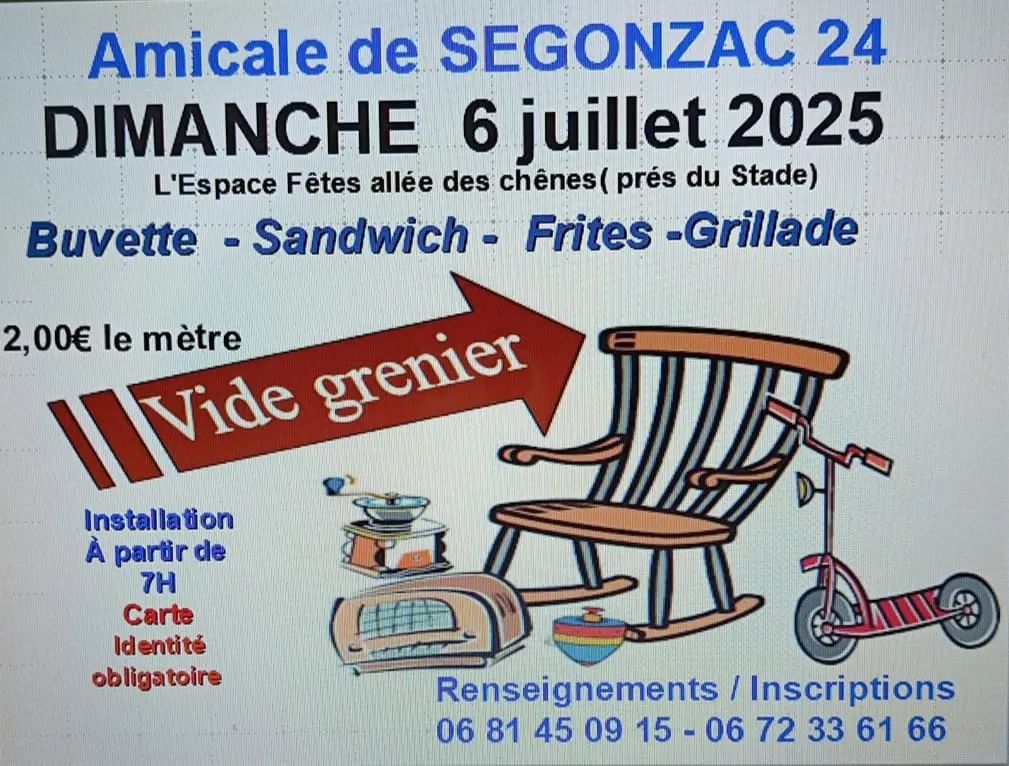 Vide grenier Segonzac