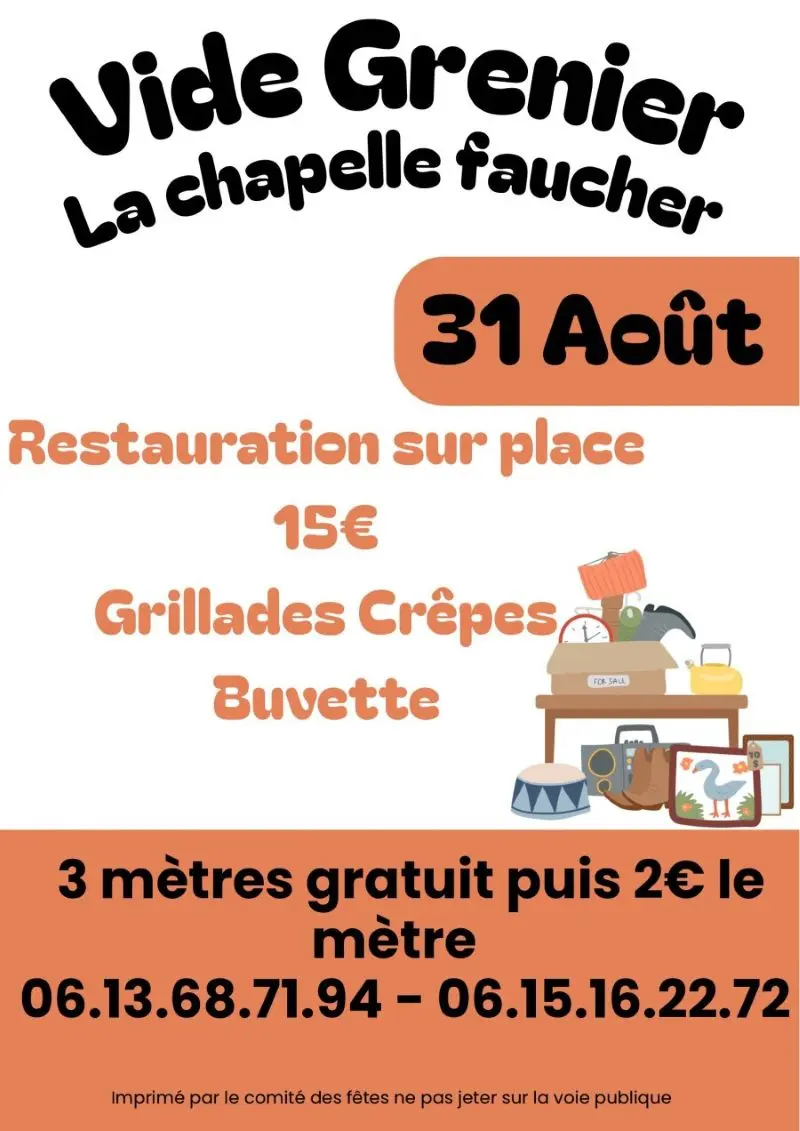 Vide-greniers La Chapelle-Faucher 31.08.25