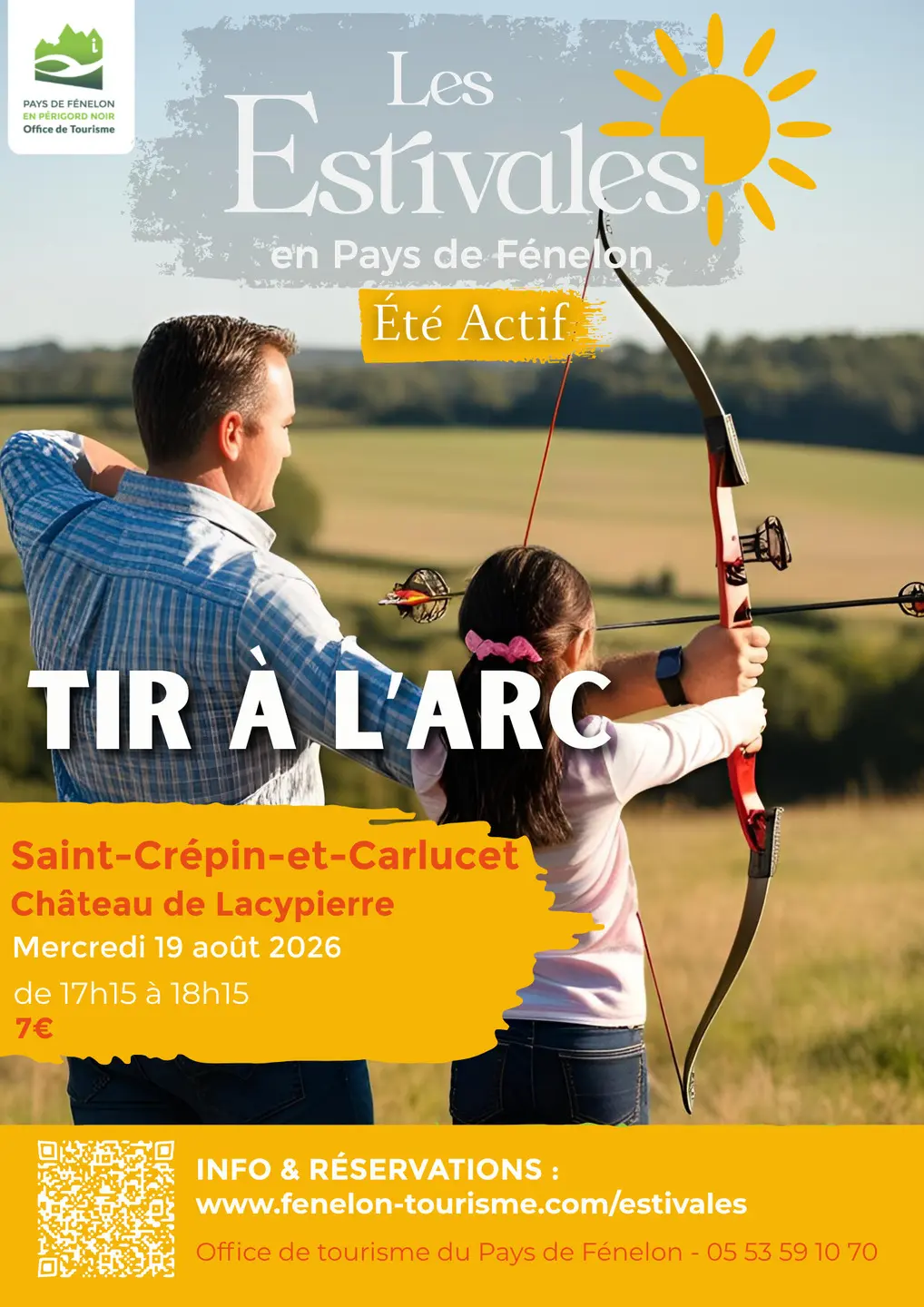 Visuels Estivales 2026 Tir à l'arc St Crépin er carlucet