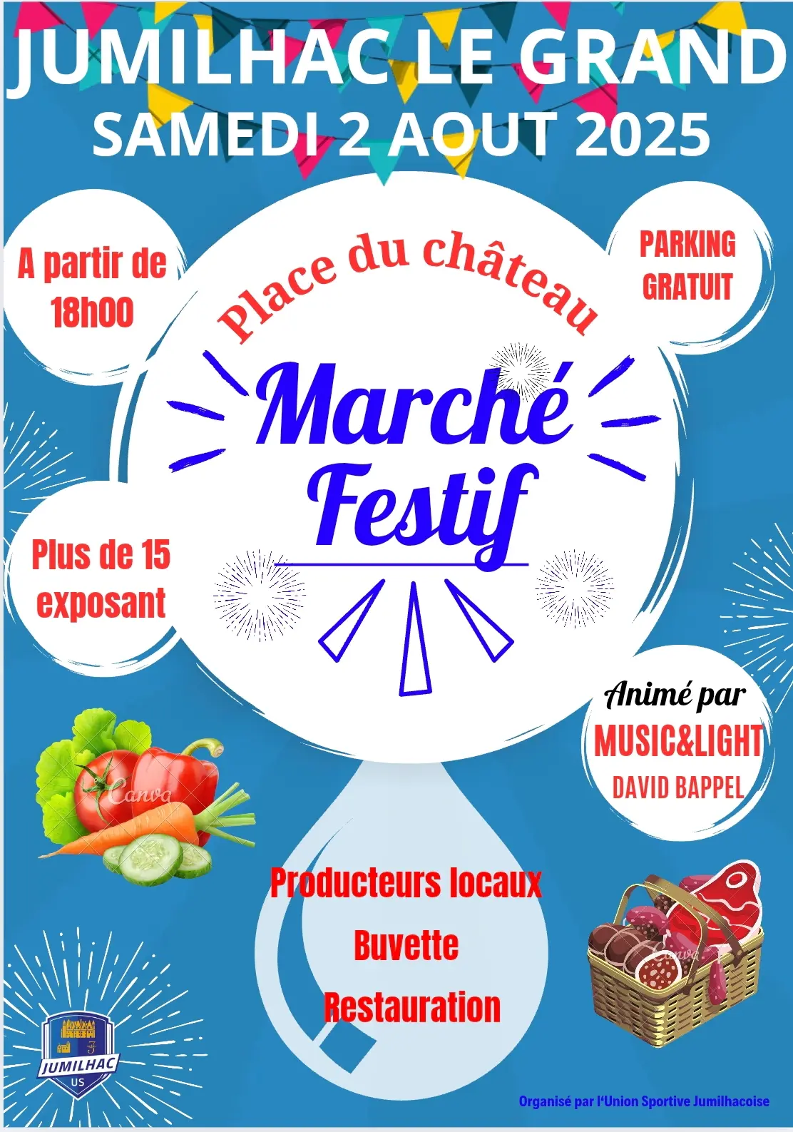 affiche marché festif