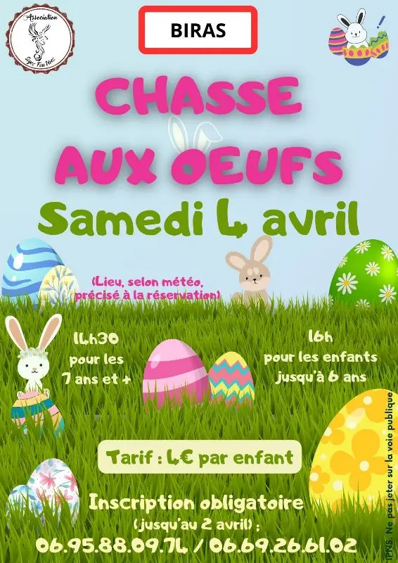 chasse aux oeufs biras