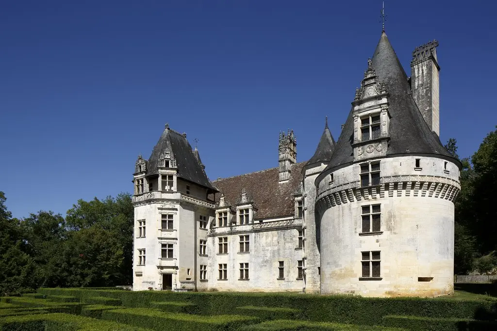 Château de Puyguilhem, façade principale du grand logis Renaissance