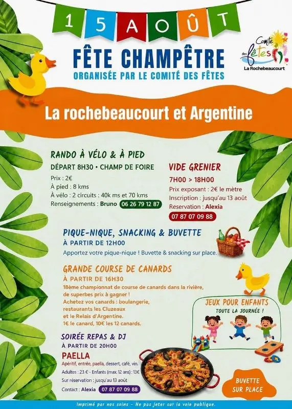 fête champêtre 15.08.26 La Rochebeaucourt