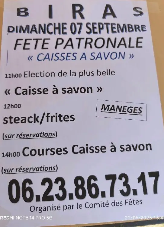 fête patronale Biras 2025