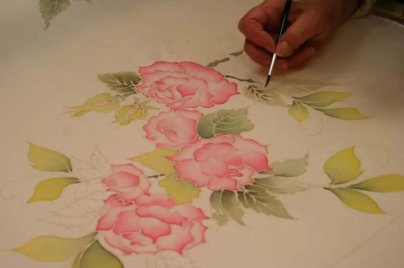 peinture sur soie