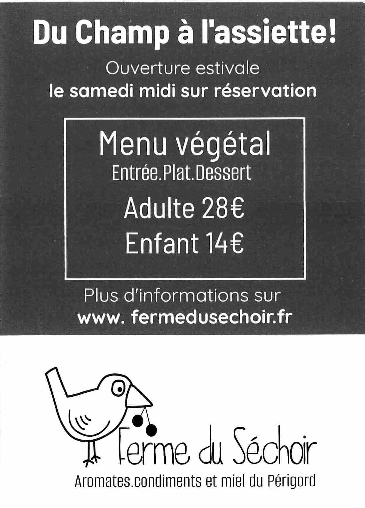 Repas à la ferme du séchoir