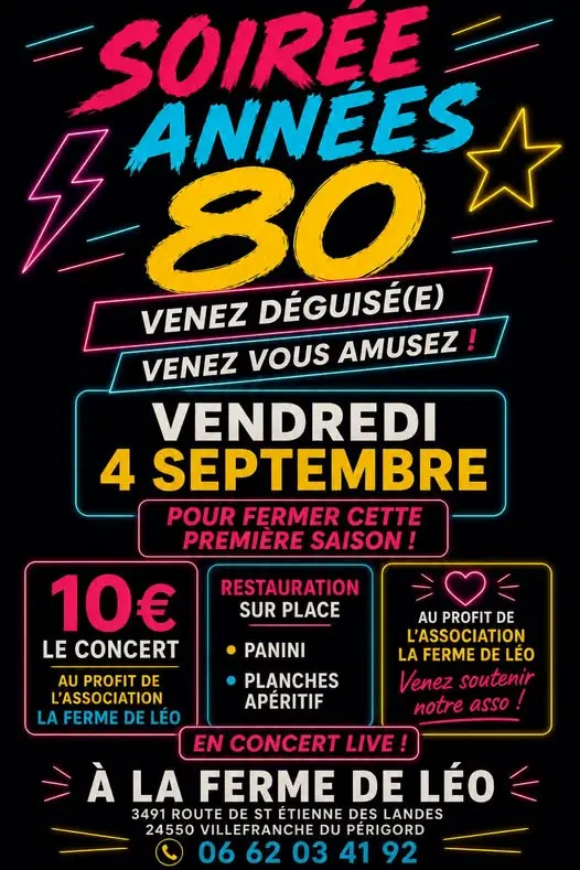 soiree 4 septembre ferme de léo