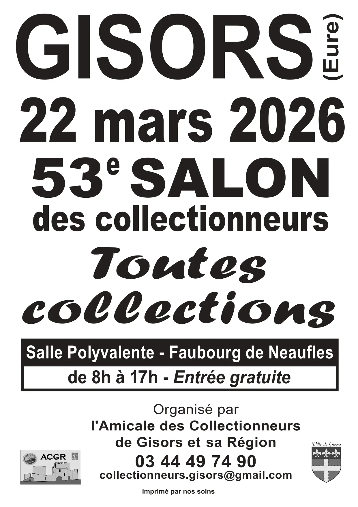 53ème salon des collectionneurs Gisors 22 03 26