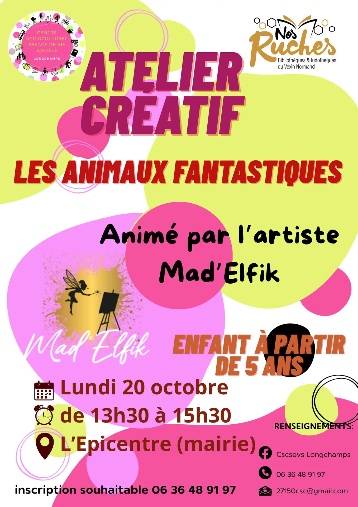 Atelier créatif Longchamps 20 10 25