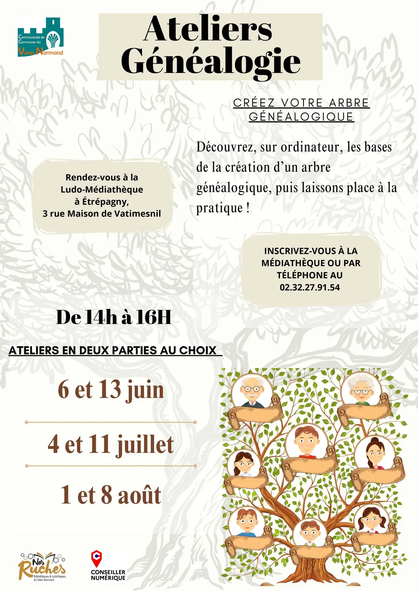 Atelier généalogie Étrépagny 6.13 06 25