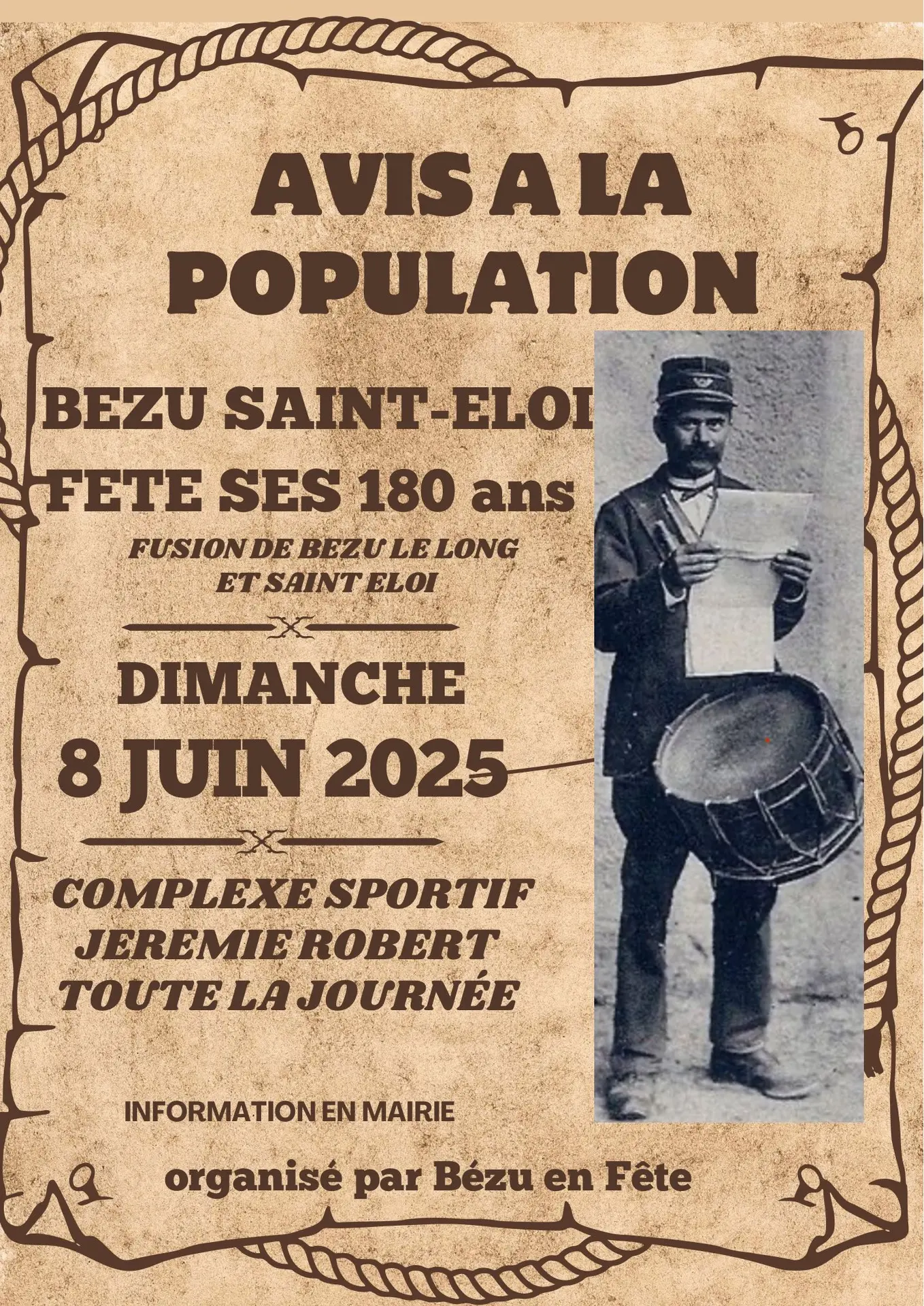Bézu-Saint-Éloi fête ses 180 ans avisà  la population 08 06 25
