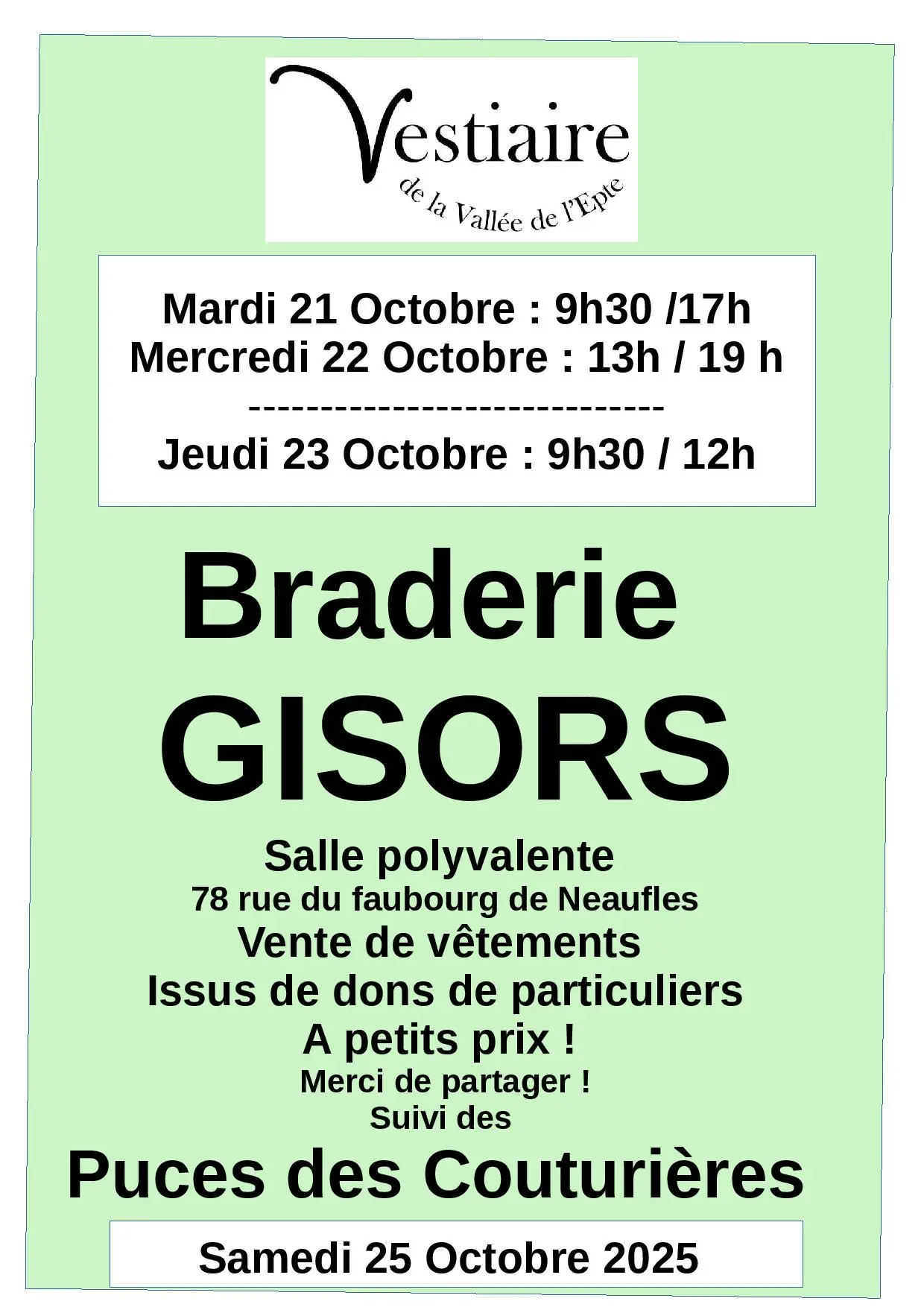 Braderie Gisors 21.22.23 10 25