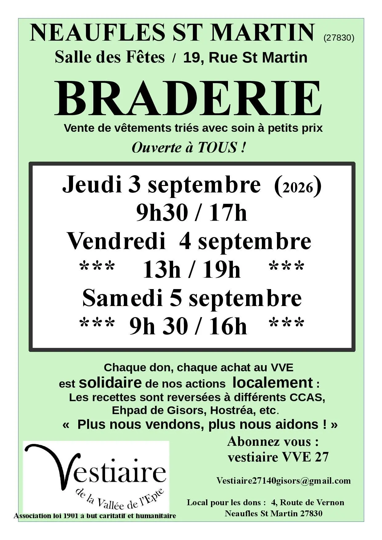Braderie Neaufles-Saint-Martin 3.4.5 09 26
