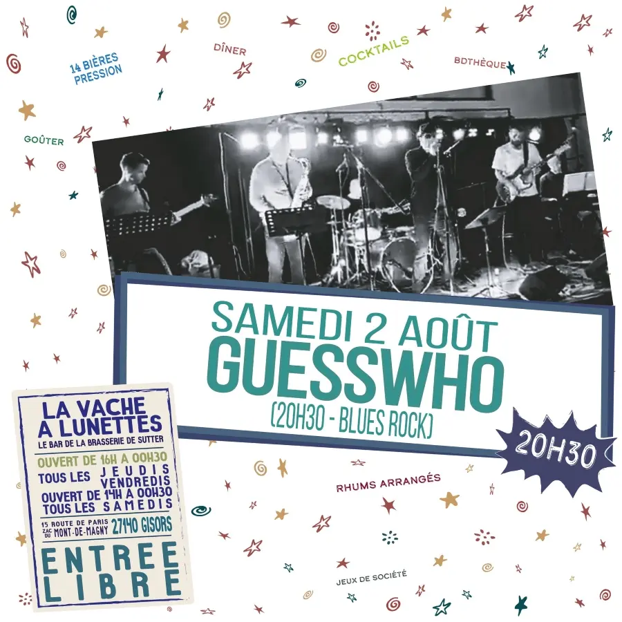 Concert Guess Who La Vache à Lunettes Gisors 02 08 25