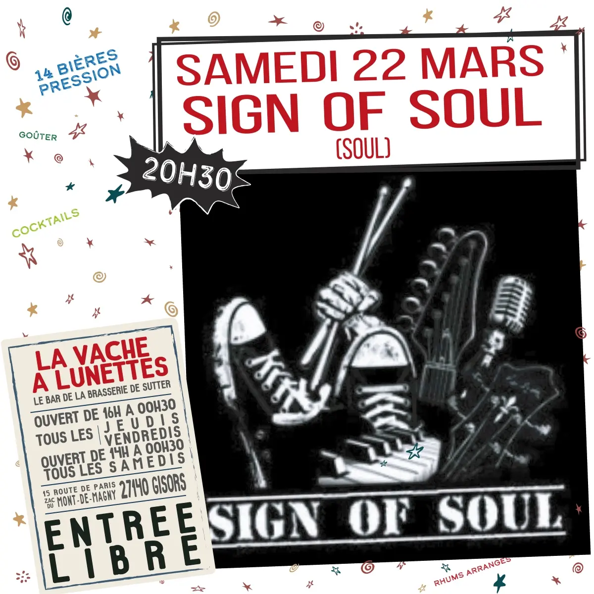 Concert Sign of Soul La Vache à Lunettes 22 03 25