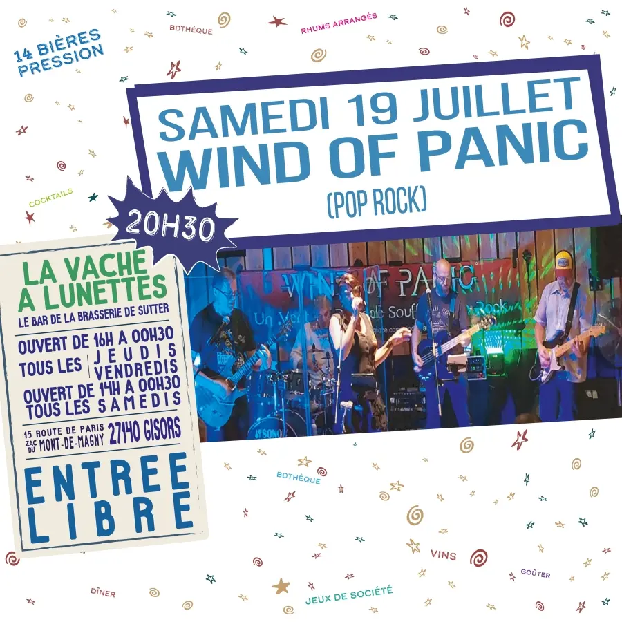 Concert Wind of Panic La Vache à Lunettes Gisors 19 07 25