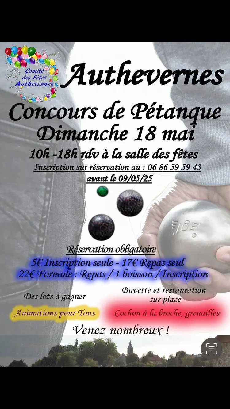 Concours de pétanque Authevernes 18 05 25