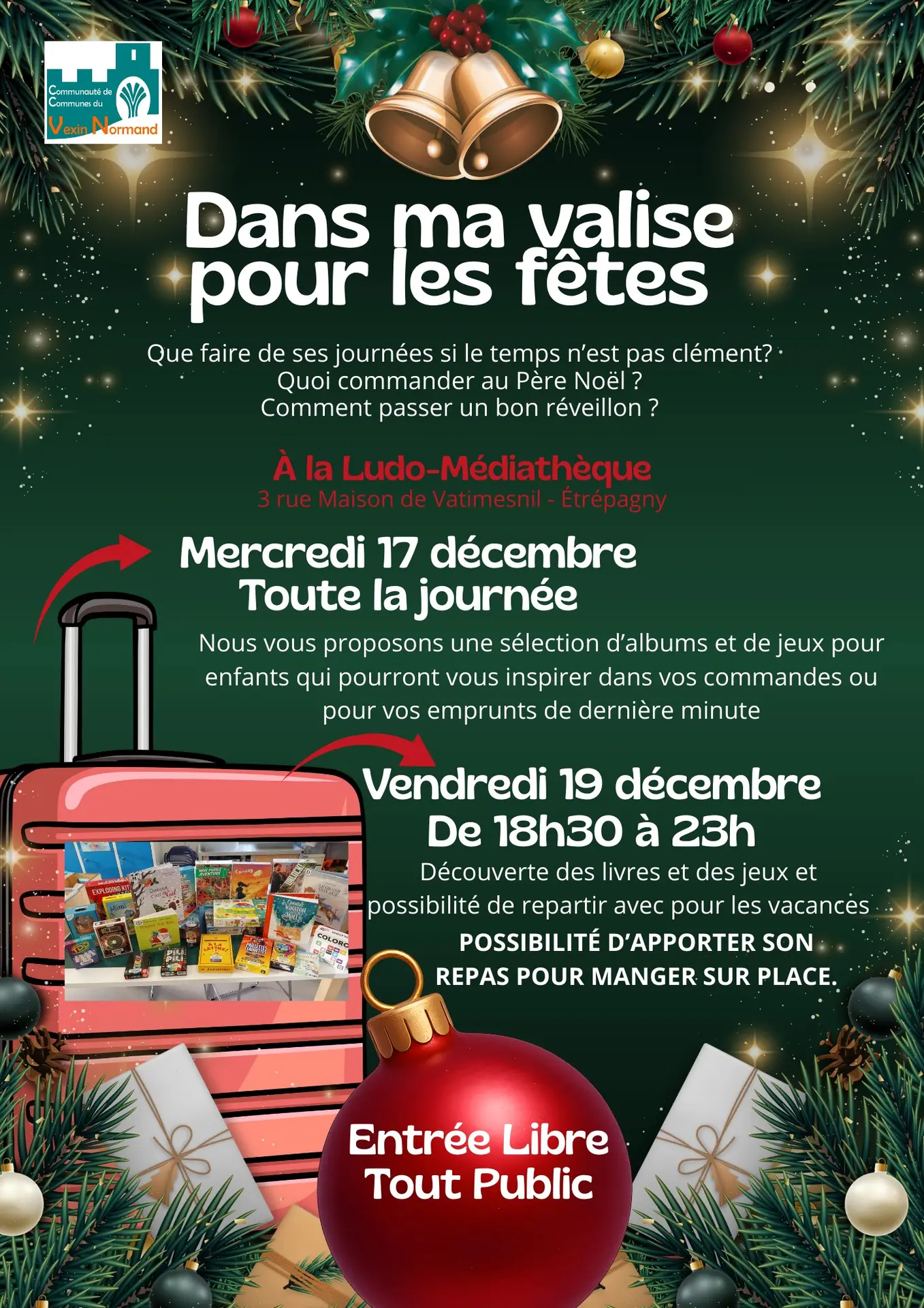 Dans ma valise pour les fêtes Étrépagny 17.19 12 25