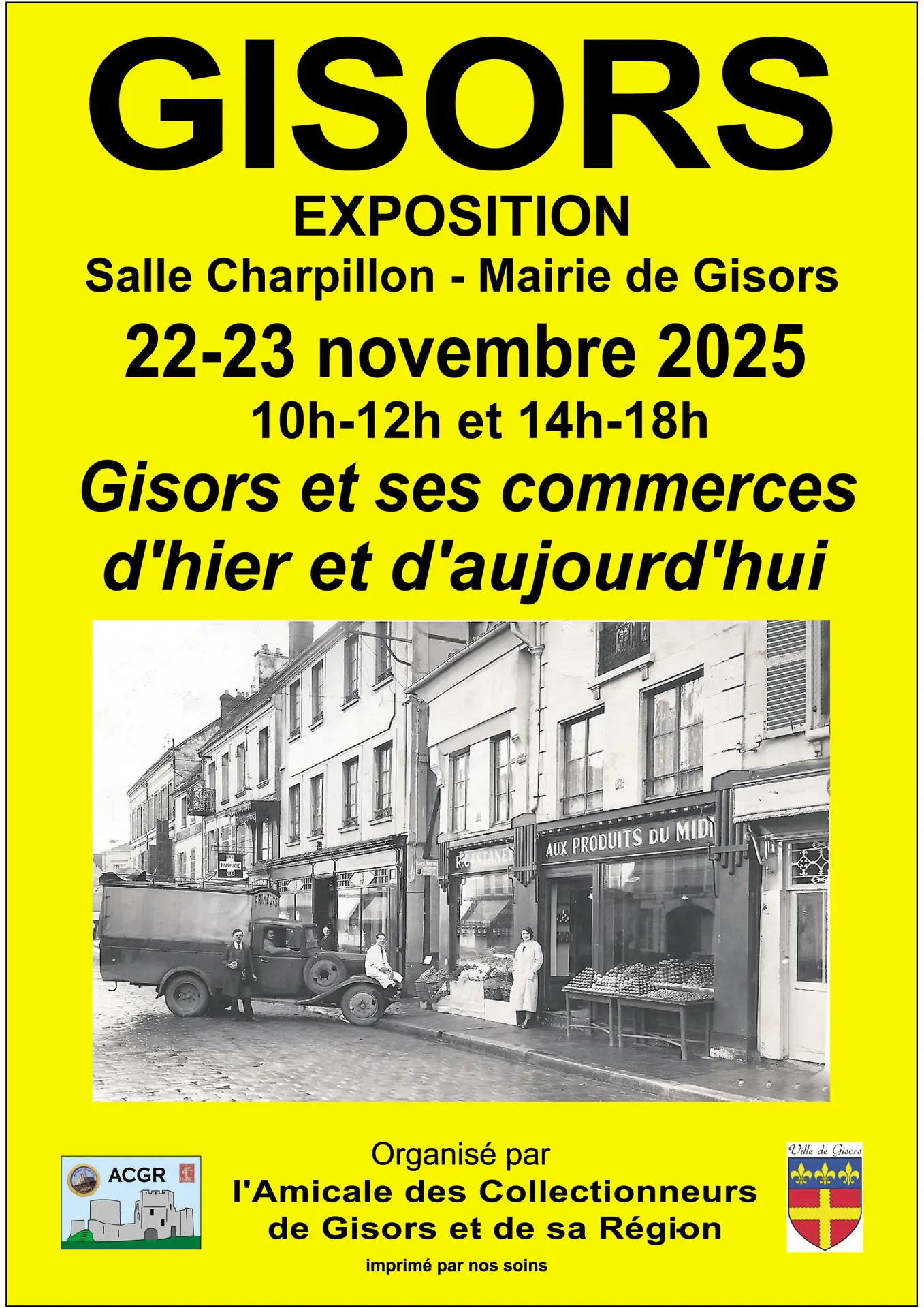 Exposition Gisors et ses commerces d'hier et d'aujourd'hui 22.23 11 25