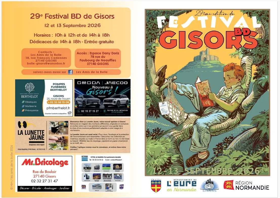 Festival BD Gisors du 12 09 26 au 13 09 26 programme