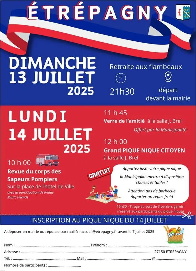 Fête nationale Etrépagny 12 07 25 et 13 07 25