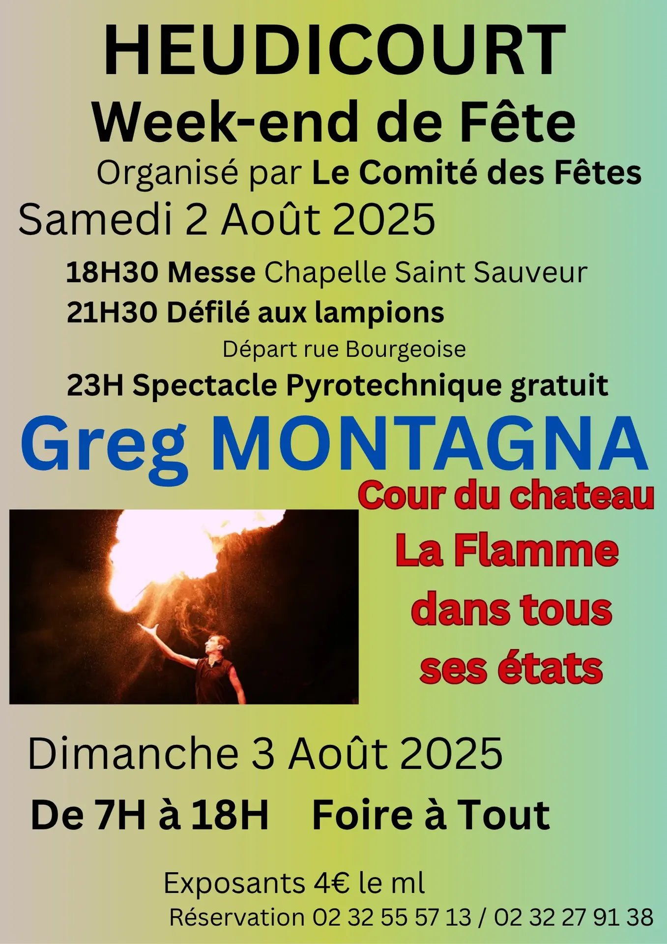 Fête communale + Foire à tout Heudicourt 03 08 2025