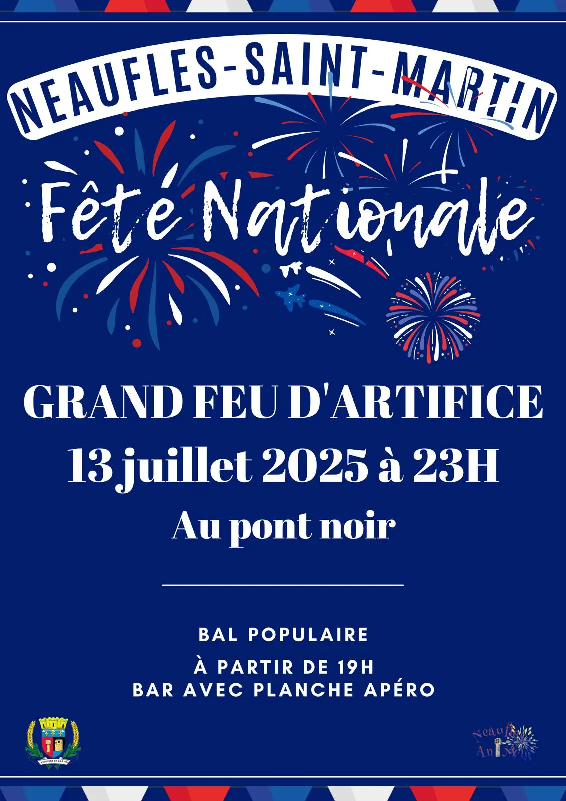 Feu d'artifice 13 07 25 Neaufles-Saint-Martin