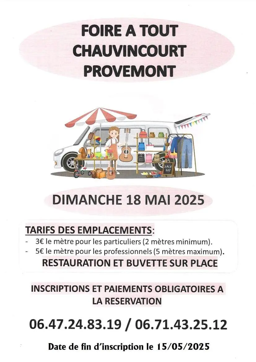 Foire à tout Chavincourt-Provemont 18 05 25