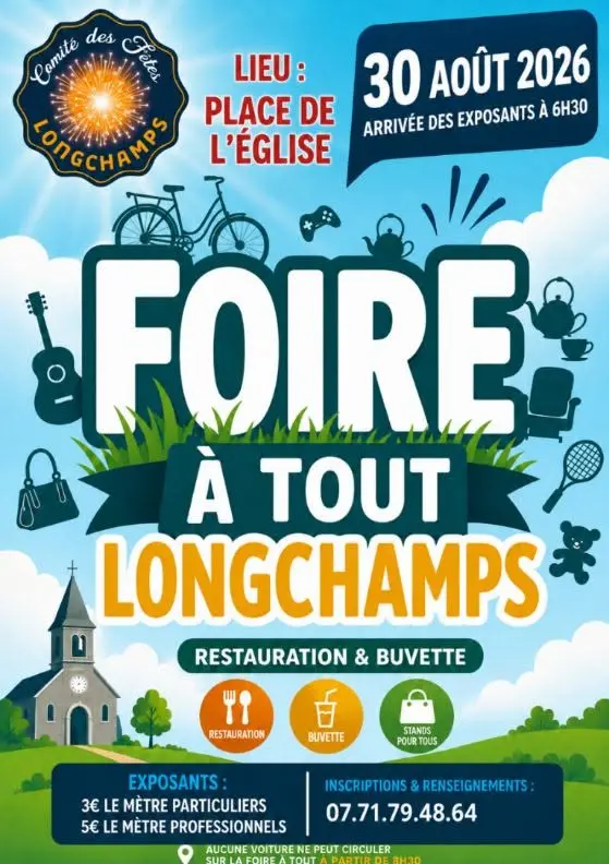 Foire à tout Longchamps 30 08 26