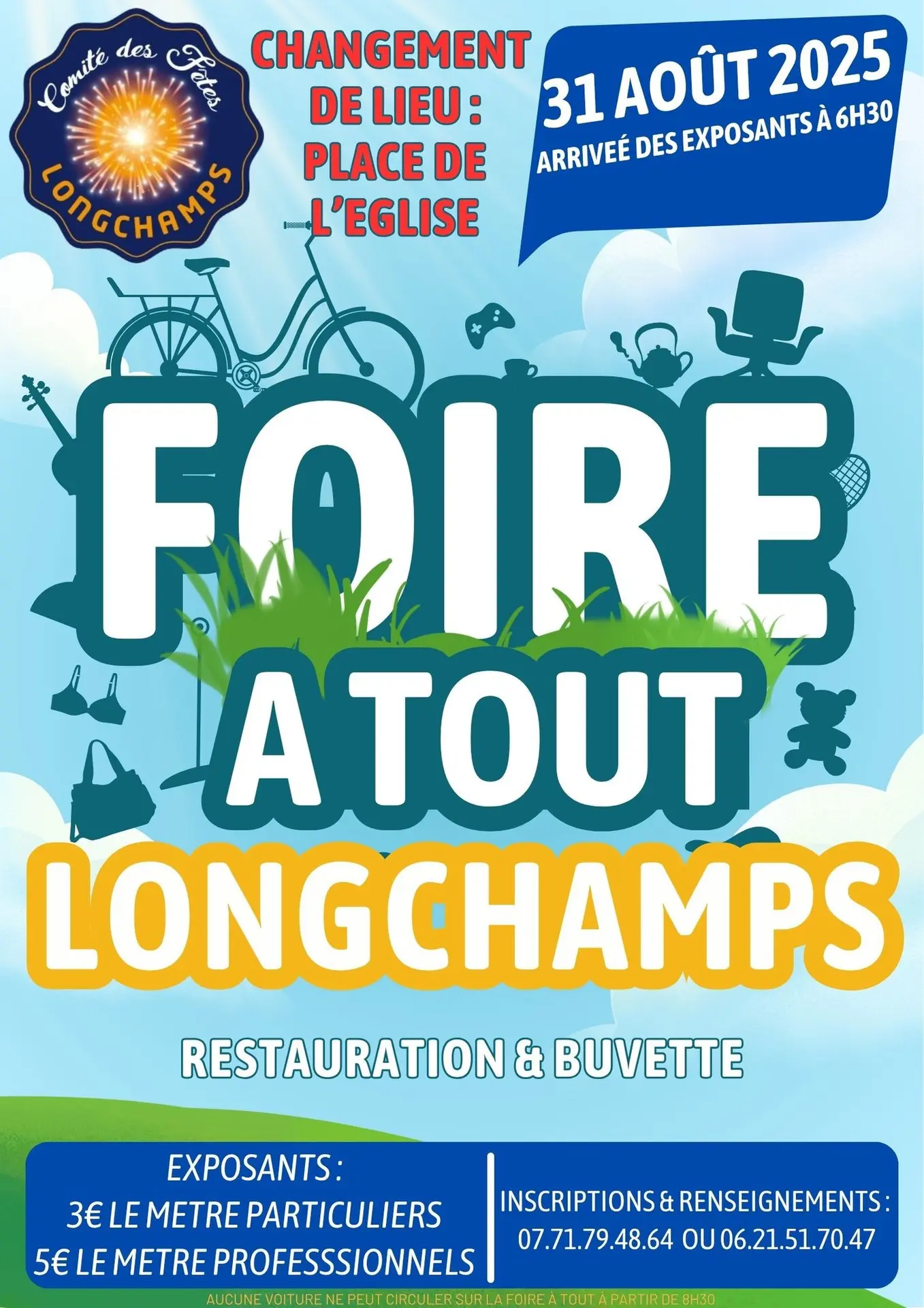 Foire à tout Longchamps 31 08 25