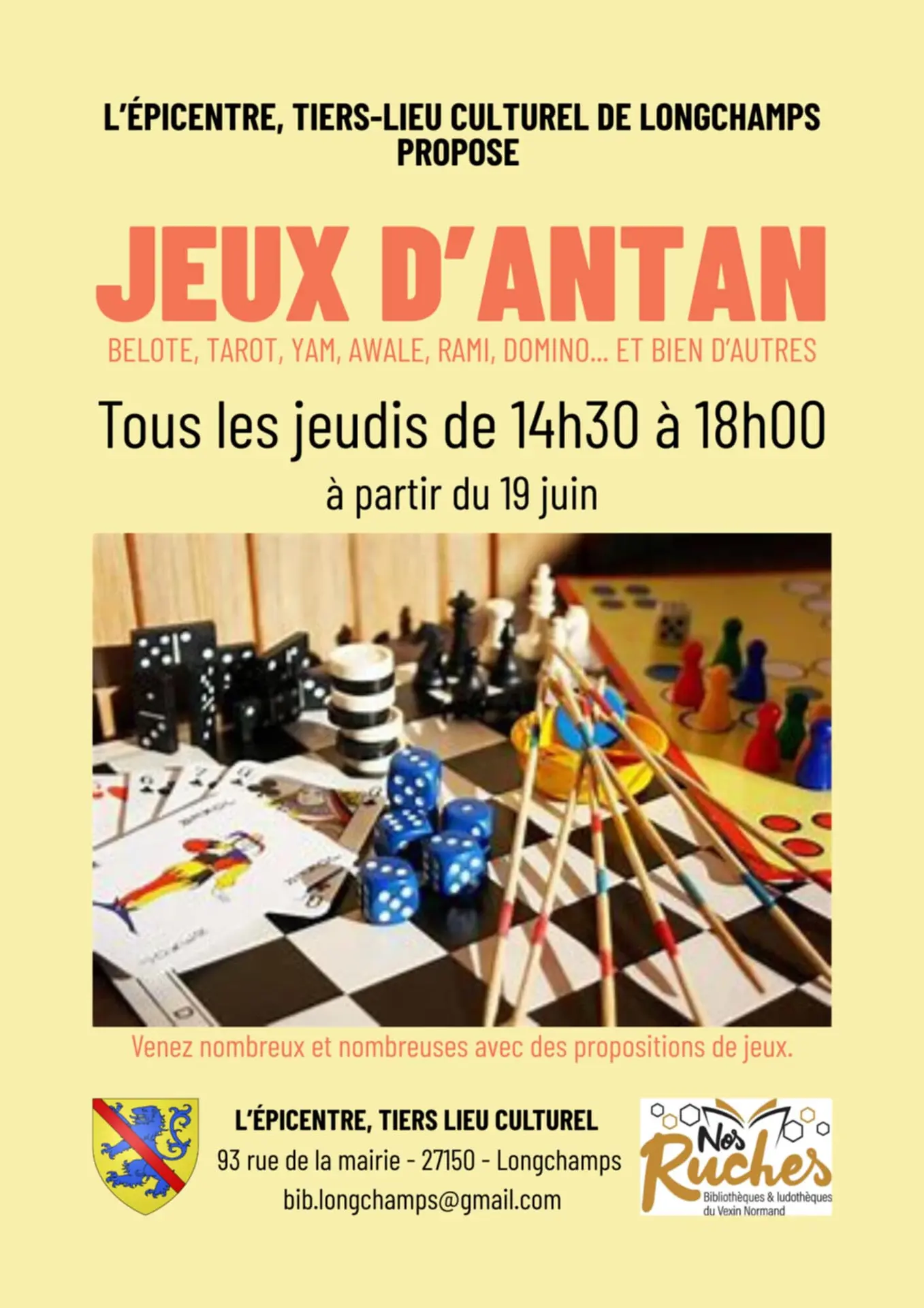 Jeux d'antan tous les jeudis Longchamps