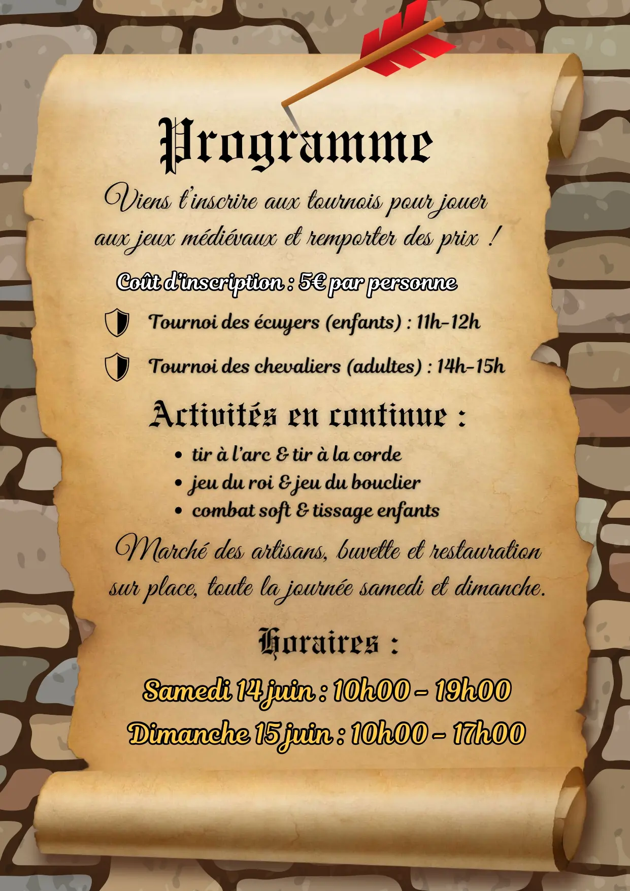 Les tournois médiévaux Bézu-Saint-Éloi 14.15 06 25
