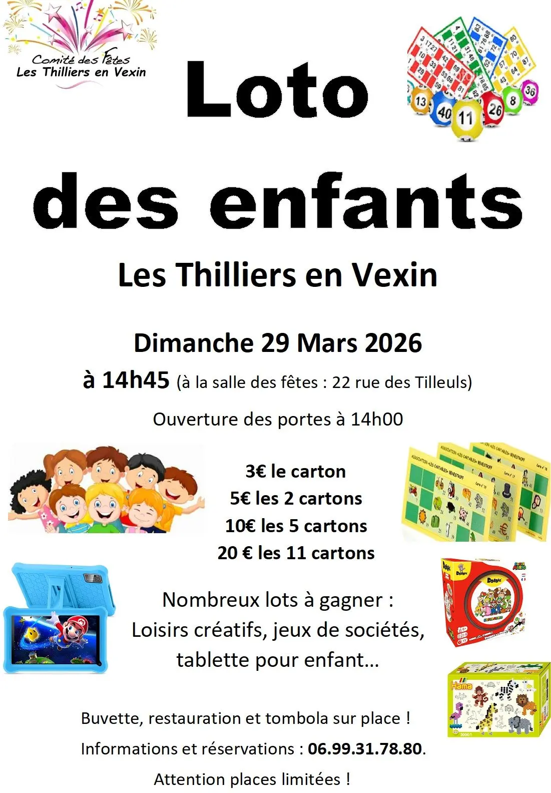 Loto des enfants Les Thilliers en Vexin 29 03 26