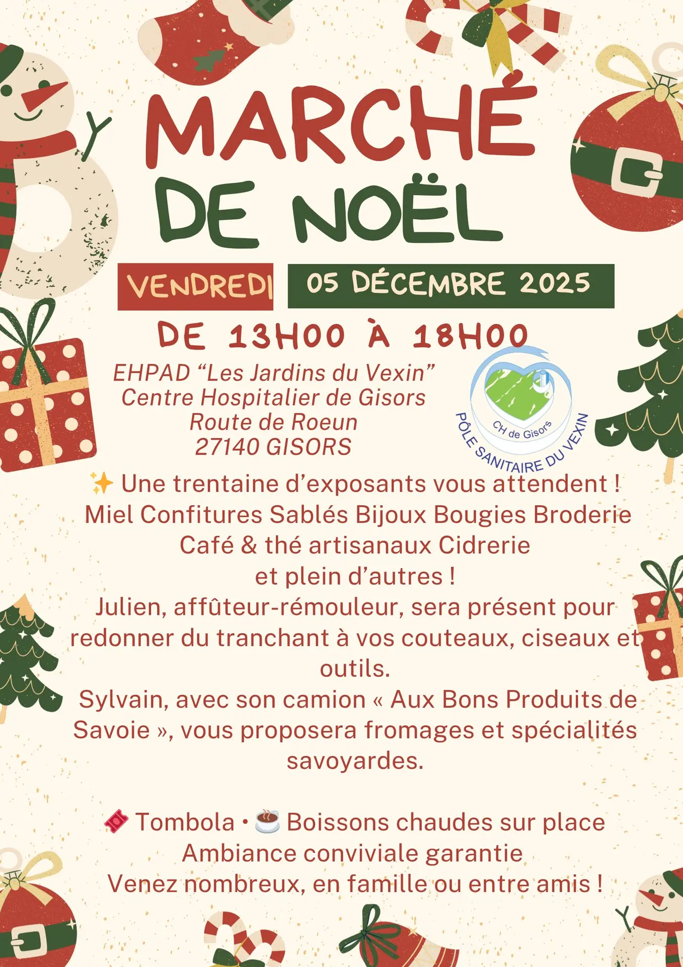 Marché de Noël EHPAD Gisors 05 12 25