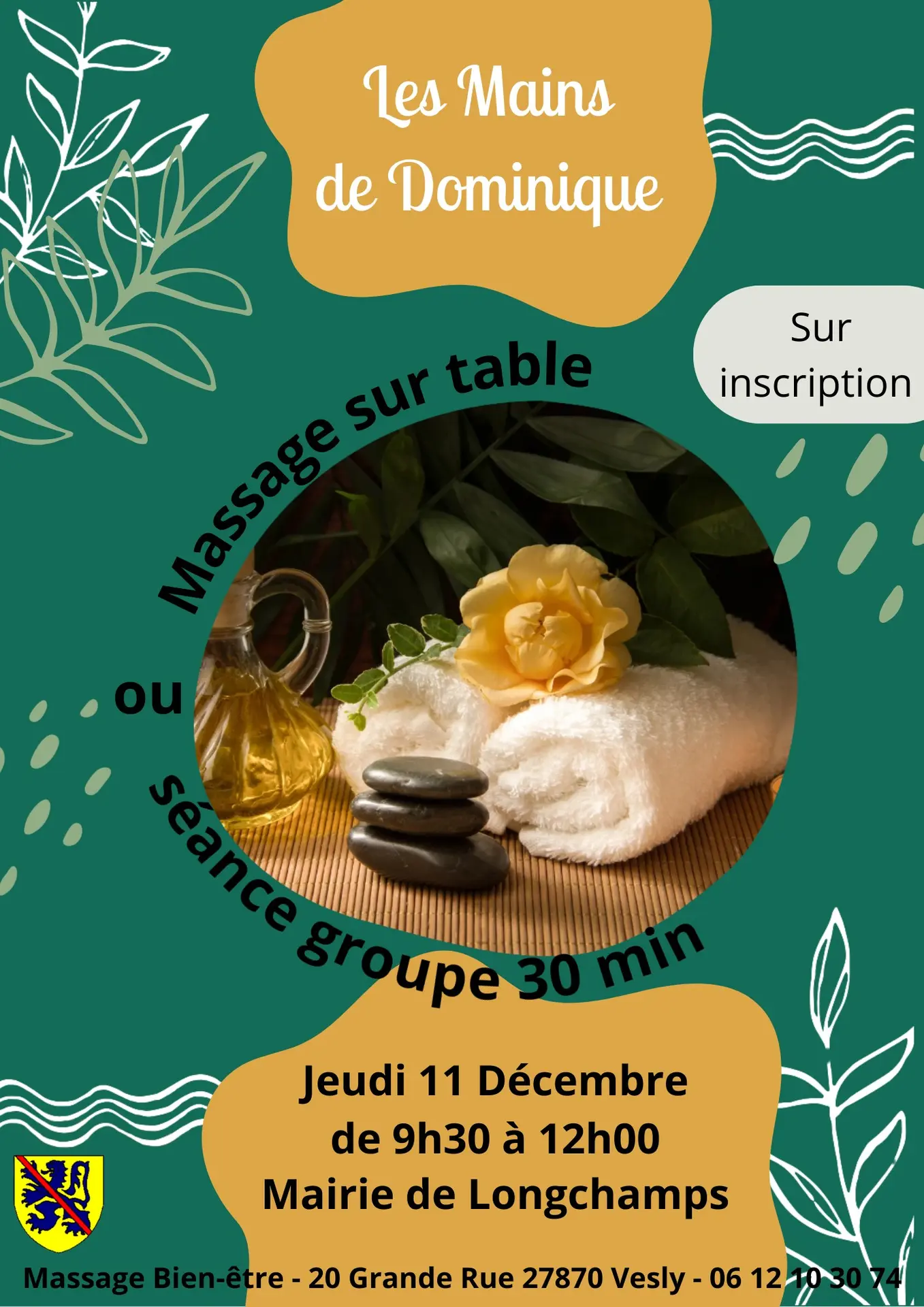 Massage sur table Longchamps 11 12 25