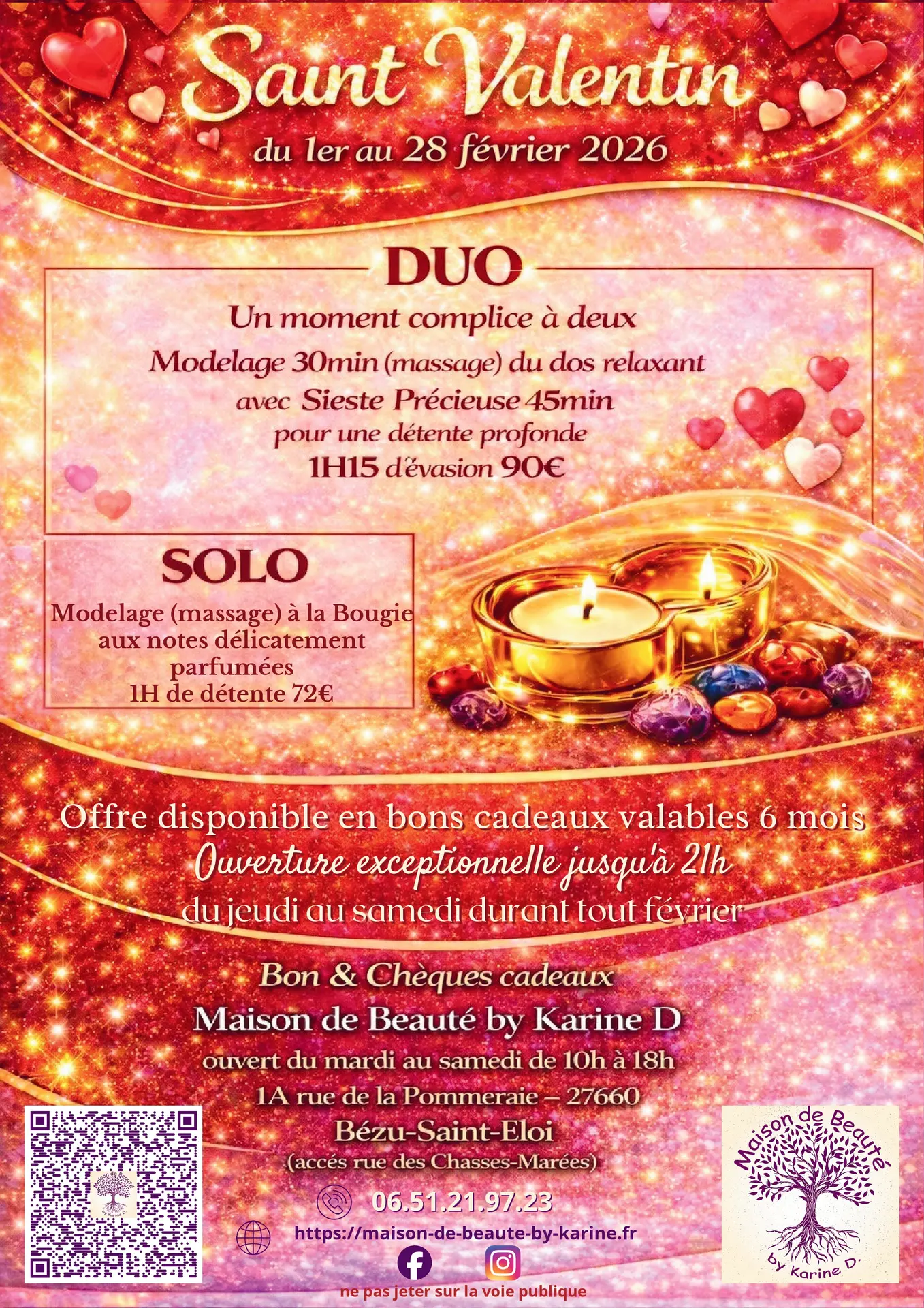 Saint-Valentin Maison de beauté by Karine D Bézu-Saint-Eloi du 01 02 26 au 28 02 26