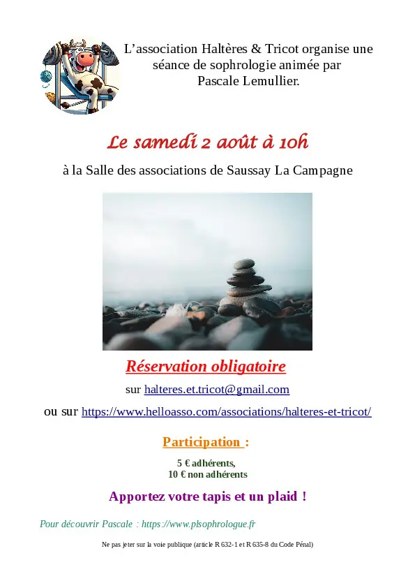 Séance de sophrologie Saussay-la-Campagne 02 08 25