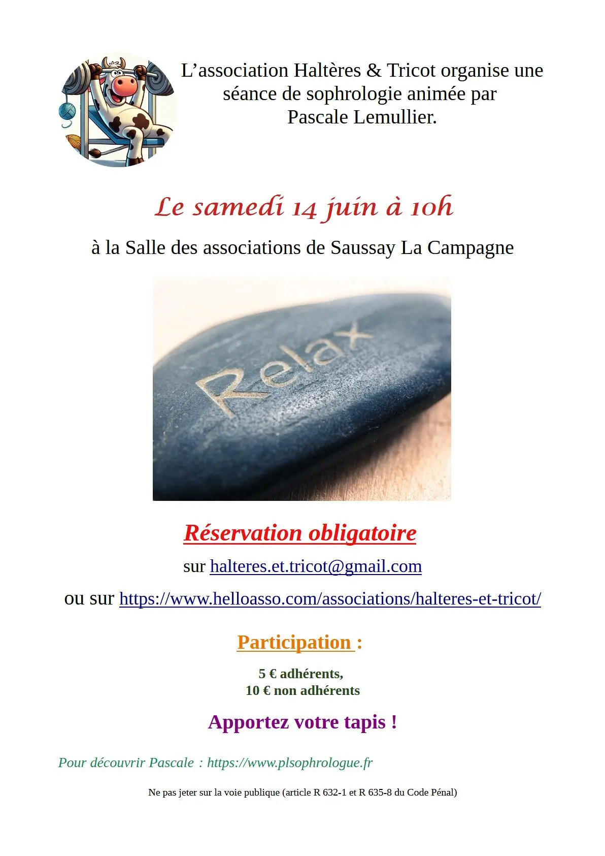 Séance de sophrologie Saussay-la-Campagne 14 06 25