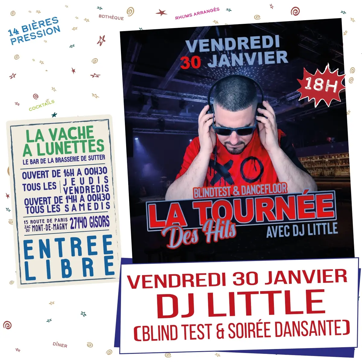 Soirée Blind Test La Vache à Lunettes 30 01 26