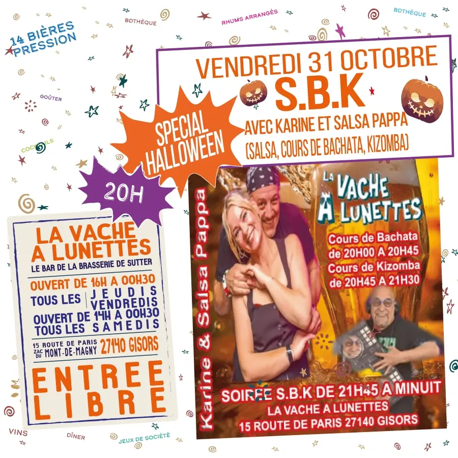 Soirée S.B.K spécial Halloween La Vache à Lunettes 31 10 25
