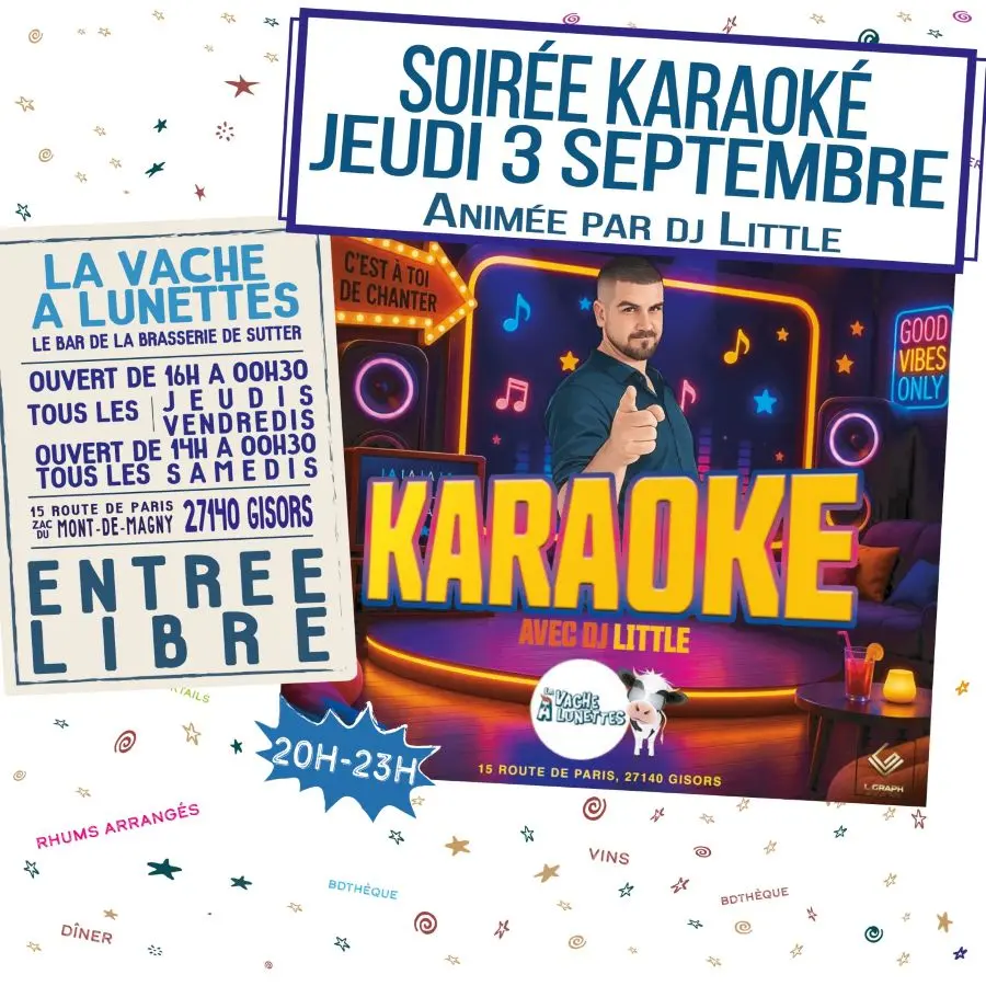Soirée karaoké La Vache à Lunettes 03 09 26