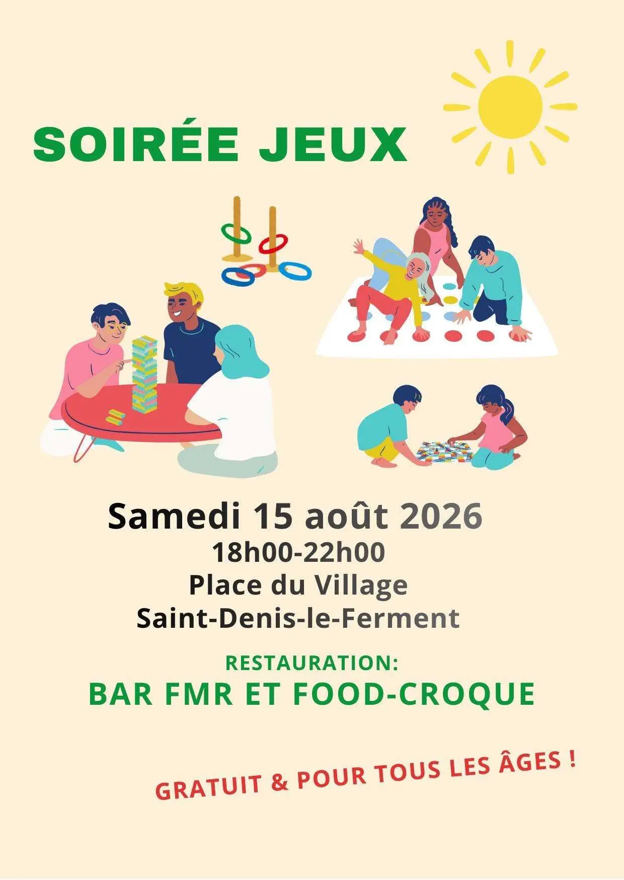 Soirée jeux Saint-Denis-le-Ferment 15 08 26