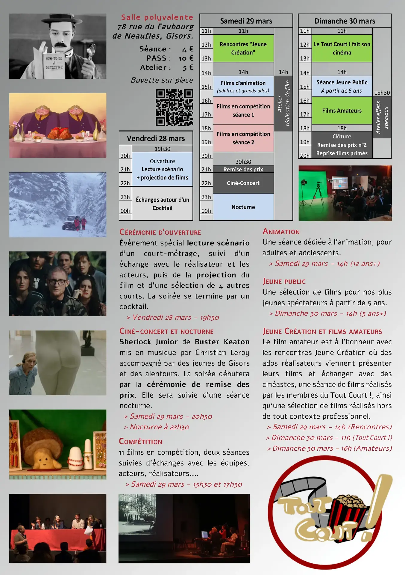 Tout court festival Gisors 28.30 03 25 programme